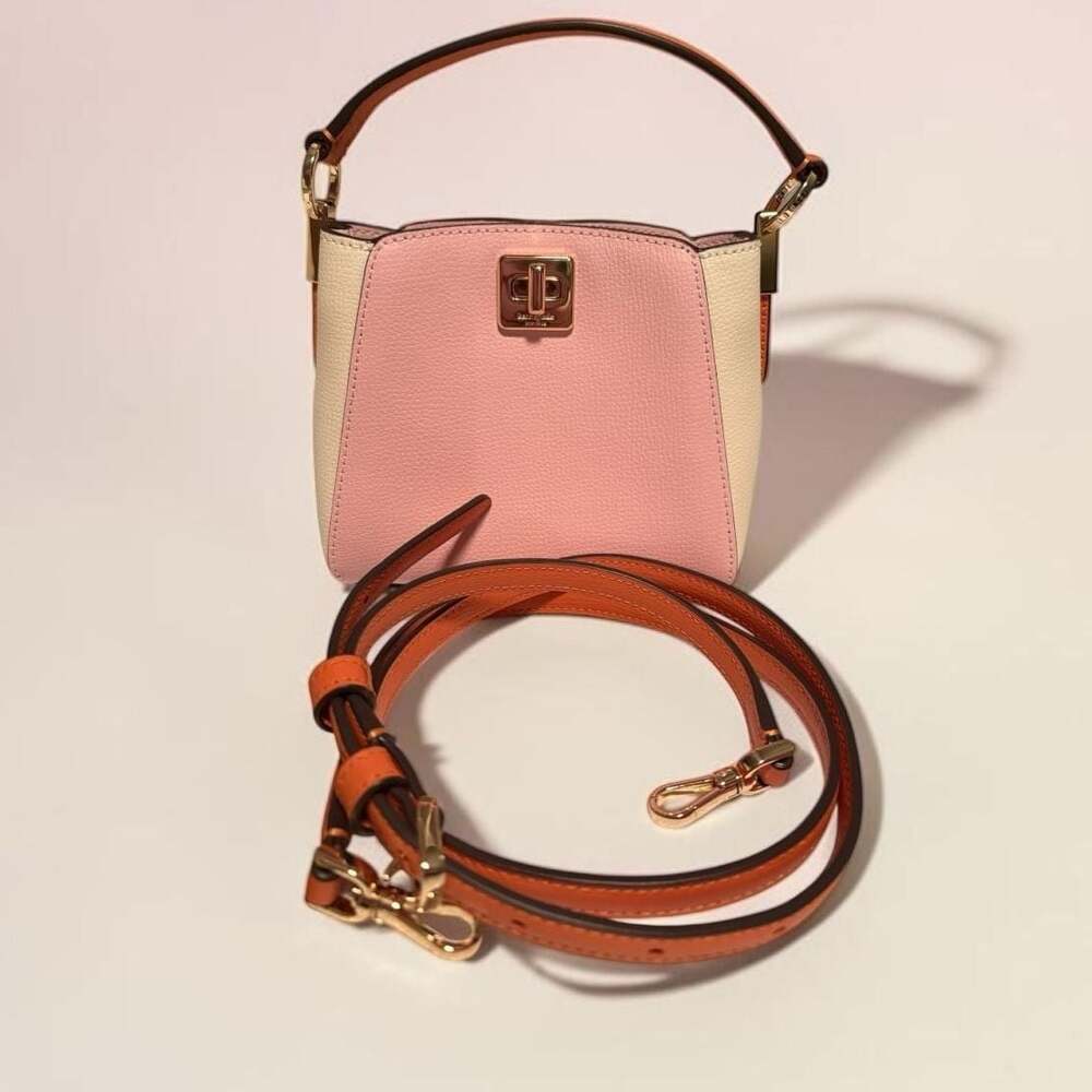Kate Spade Phoebe Colorblock Mini Top Handle Crossbody Bag in Pink Horizon